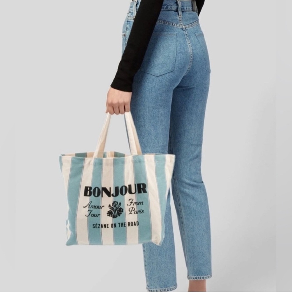 Sézane Striped Tote Bag